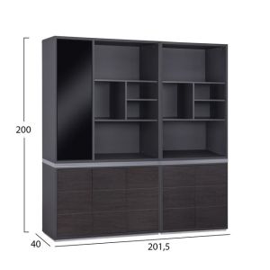 Комплект от 2 части професионална офисна библиотека Rosewood Hm11200