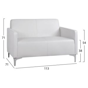 2-piece set with 3-seater and 2-seater sofa Nellie white color, 02, Hm11274
