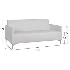 2-piece set with 3-seater and 2-seater sofa Nellie white color, 02, Hm11274
