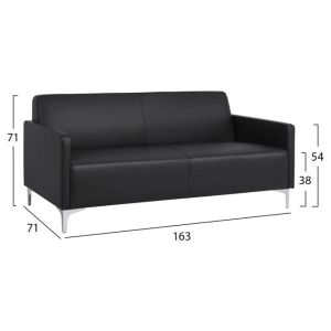 2-piece set with 3-seater and 2-seater sofa Nellie black color, 01, Hm11274