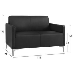 2-piece set with 3-seater and 2-seater sofa Nellie black color, 01, Hm11274