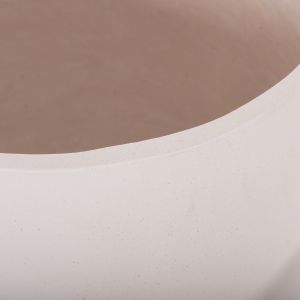 Комплект от 3 саксии с основи от тик Tryll Hm4681.02 фиброцимент в бяло
