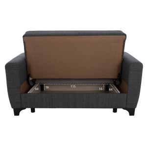 Set of 3 and 2-seater sofa beds in gray Hm11748.03