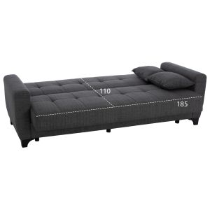 Set of 3 and 2-seater sofa beds in gray Hm11748.03