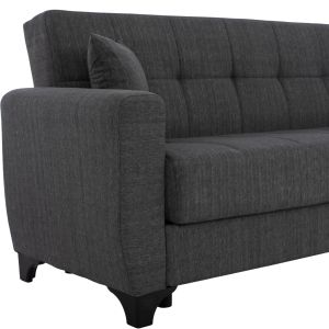 Set of 3 and 2-seater sofa beds in gray Hm11748.03