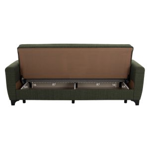 Set of 3 and 2-seater sofa beds in dark green Hm11748.05