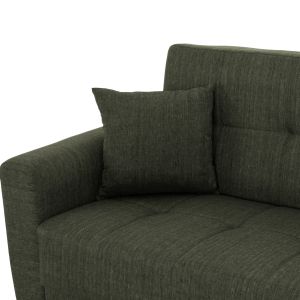 Set of 3 and 2-seater sofa beds in dark green Hm11748.05