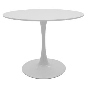 Aurora-balou dining table set of 5 Pp-mdf in white color D100x75cm