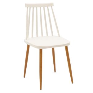 Aurora-balou dining table set of 5 Pp-mdf in white color D100x75cm