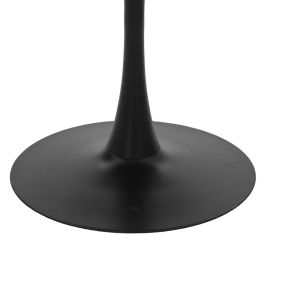 Dining table set Ezra-balou I of 5 Pp-mdf in black-natural color D120x75cm