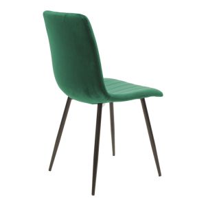 Balou-parker dining table set and 5 chairs Mdf black-green D120x73cm