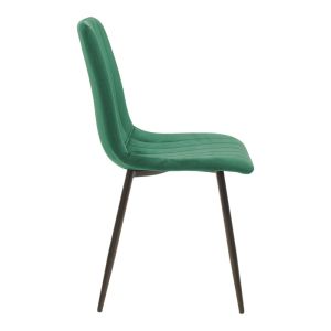 Balou-parker dining table set and 5 chairs Mdf black-green D120x73cm