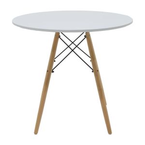 Julita-noor 3-piece dining table set Mdf black-natural color legs 80x73cm