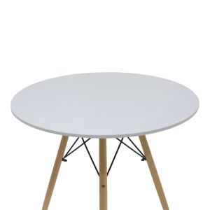 Julita-noor 3-piece dining table set Mdf black-natural color legs 80x73cm