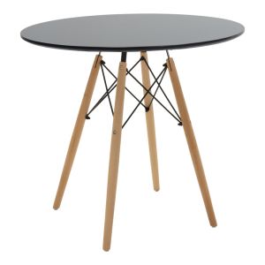 Julita-noor 5-piece dining table set Mdf black-beige-natural color 80x73cm