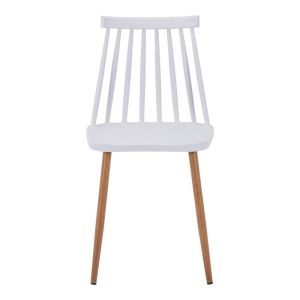 Dining table set Manka I-aurora I of 3 pieces in white color 80x80x77cm
