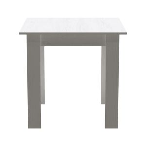 Manka-gaston 3-piece dining table set in white 80x80x77cm