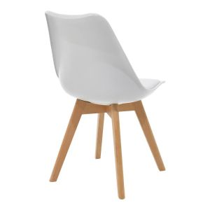 Manka-gaston 3-piece dining table set in white 80x80x77cm