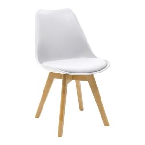 Manka-gaston 3-piece dining table set in white 80x80x77cm