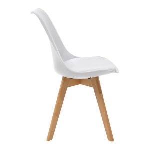 Dining table set Manka-gaston 5 pieces in white 110x80x77cm