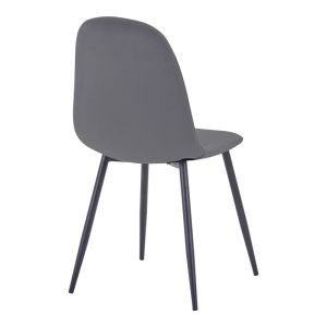 Bella-balou 5-piece dining table and chairs set, Mdf, black-anthracite velvet, D120x73 cm