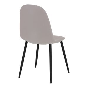 Bella-balou 5-piece dining table and chairs set, Mdf, black-gray fabric, D120x73cm
