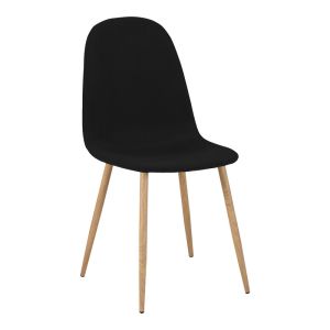 Bella-balou 5-piece dining table and chairs set, Mdf, black-black fabric, D100x73cm