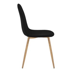 Bella-balou 5-piece dining table and chairs set, Mdf, black-black fabric, D120x73 cm