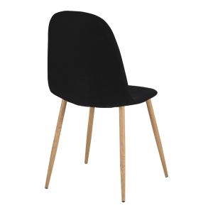 Bella-balou 5-piece dining table and chairs set, Mdf, black-black fabric, D120x73 cm