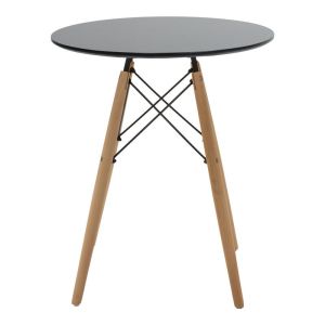 Julita 3-piece dining table set, black-beech wood, natural shade, 60x73cm