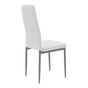 Julita-parker dining table set of 5 pieces Mdf white-natural legs D80x73cm