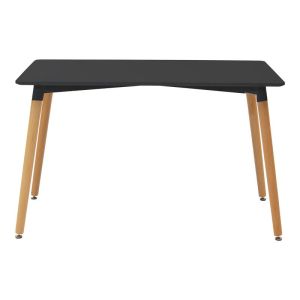 Dining table set of 5 pieces Natali-caron Mdf in black--natural color 120x80x76cm