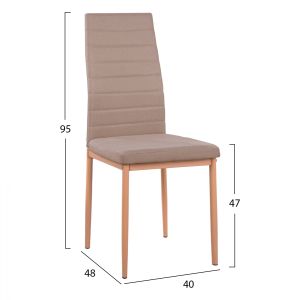Dining table set 5 pieces with Morgan table 140x80x75 and Leah chairs Cypress Green Hm11411