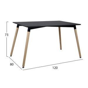 Dining table set 5 pieces with table and 4 chairs Hm102225 120x80x73cm