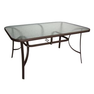 Dining table set 7 pieces 1 table and 6 chairs brown color Hm5119,02