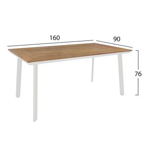 Dining table set 7 pieces white color Hm5240