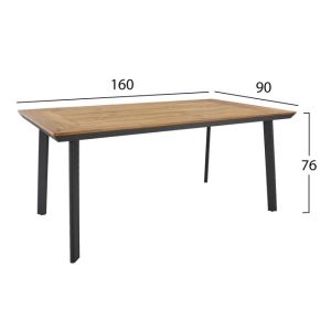 Dining table set 7 pieces gray Hm5240,02
