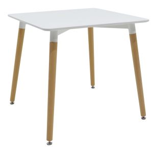 Dining table set Aurora-natali of 5 Pp-mdf white-gray-natural color 80x80x76cm