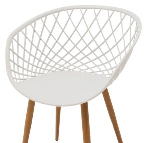 Dining table set Ezra-cuba of 5 Pp-mdf color white-sonoma 120x80x75cm