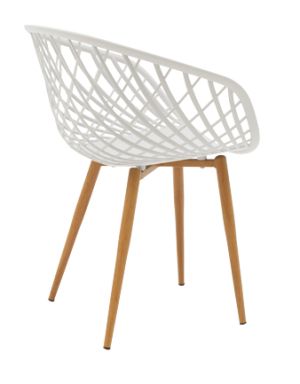Dining table set Ezra-cuba of 5 Pp-mdf color white-sonoma 120x80x75cm