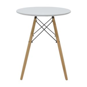 Dining table set Ezra-julita of 3 Pp-mdf in gray-white-natural color D60x73cm