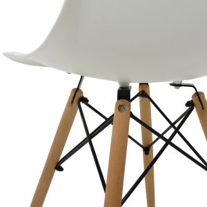 Dining table set Julita-balou of 5 Pp-mdf in white color D100x75cm