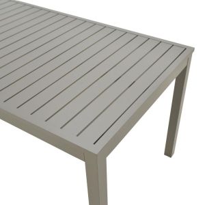 Kliton-azelie 7-piece dining table set in champagne color 150x80x74cm