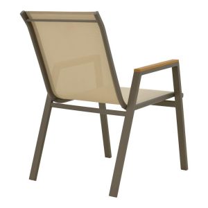 Kliton-azelie 7-piece dining table set in champagne color 150x80x74cm