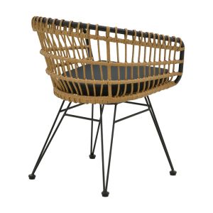 Dining table set Kliton-naoki B of 5 anthracite, aluminum and black metal, 80x80x74cm