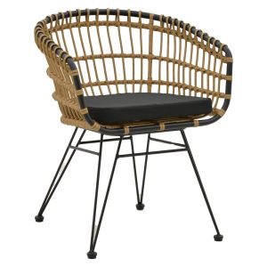 Dining table set Kliton-naoki B of 5 anthracite, aluminum and black metal, 80x80x74cm