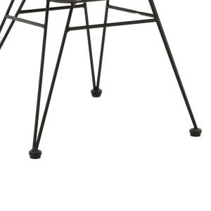 Dining table set Kliton-naoki B of 5 anthracite, aluminum and black metal, 80x80x74cm