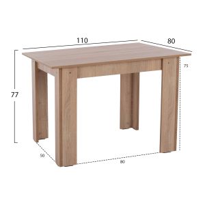 Dining table and chairs set 5 pieces table 110x80cm and 4 chairs cappuccino Pu Hm11908