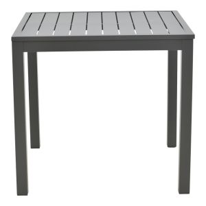 DINING TABLE AND CHAIRS SET KLITON-CONVINCE 3-PIECE ALUMINUM IN ANTHRACITE COLOR 80X80X74CM