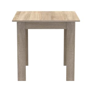 3-piece dining table set Manka I-caron in Sonoma-black color 80x80x77cm